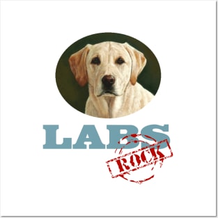 Yellow Labs Rock! Posters and Art